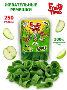Мармелад жев. Fruity Time в обсыпке со вкусом Зеленого яблока Ремешки 250 гр*1 кор х 15 бл*1 шт 188 250 / 4414