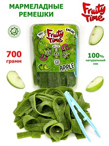 Мармелад жев. Fruity Time в обсыпке со вкусом Зеленого яблока Ремешки 700 гр*1 кор х 6 бл*1 шт 227 700 / 4803