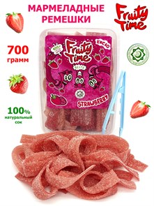 Мармелад жев. Fruity Time в обсыпке со вкусом Клубники Ремешки 700 гр*1 кор х 6 бл*1 шт 228 700 / 4841