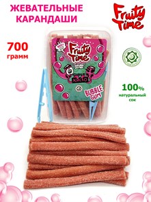 Мармелад жевательный Fruity Time в обсыпке со вкусом Бабл гам Карандаши 700 гр*1 кор х 6 бл*1 шт 225 700 / 4766