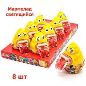 Мармелад светящаяся Какашка с языком (0589) 40 гр*1 кор х 12 бл х 8 шт 0589