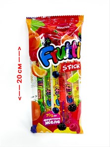 Желе в стиках FRUTTI stick 4 вкуса (11214) 70 гр*6 бл*24 шт 11214