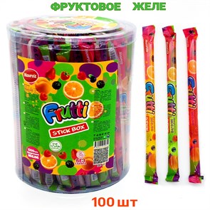 Желе в стиках FRUTTI stick box фруктовое (10651) 12 гр*6 банок*100 шт 10561