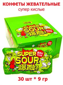 Конфеты жевательные Super Sour супер кислая кола (11072) 9гр*20уп*30шт 11072
