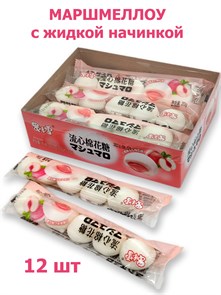 Маршмеллоу Tian Xue с жидкой начинкой Персик (9790) 20 гр*1 кор х 12 бл х 12 шт 9790