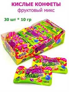 Кислые конфеты Фруктовый микс (50530) 10 гр*1 кор х 20 бл х 30 шт 50530