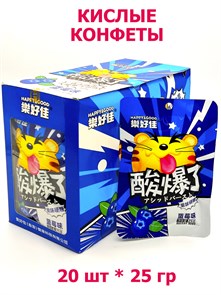 Конфеты кислые Тигренок Happy&Good Черника (3281) 25 гр*1 кор х 12 бл х 20 шт 3281