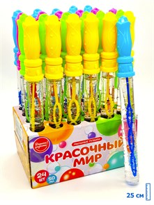 Мыльные пузыри Розочка 26 см 50 мл*1 блок х 24 шт  UT0155-2 UT0155-2