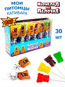 Мармелад на палочке Капибара (Мои питомцы) (CM-145) 13 гр*20 бл*30 шт CM-145