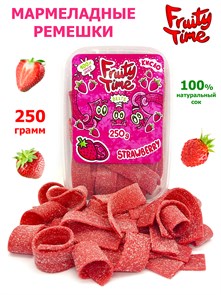 Мармелад жевательный Fruity Time в обсыпке со вкусом Клубники Ремешки 250 гр*1 кор х 15 бл*1 шт 189 250 / 94421