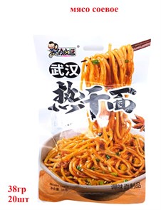 Мясо соевое Вермишель с кунжутной пастой Wuhan Reganmian (72024) 38 гр*1 кор х 12 упак х 20 шт 72024