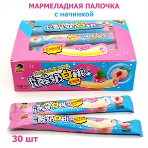 Мармеладная палочка с начинкой Персик Suannaicaomei (8803) 13 гр*1 кор х 20 бл х 30 шт 8803