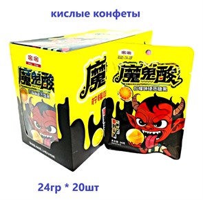 Кислые конфеты Зомби He He Лимон (41014) 24 гр*1 кор х 12 бл х 20 шт 41014