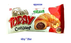Круассан Today Croissant With chocolate sauce с Ореховым соусом и шокол. (9717/4681) 40гр*4 бл*20 шт 1100009717