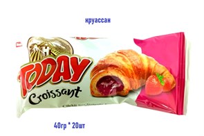 Круассан Today Croissant With strawberry с Клубничным соусом (9982/4971) 40 гр*4 бл*20 шт 1100009982 / 4971