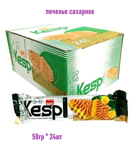 Печенье сахарное KESP с начинкой вкус Лимон лайм (2040/1967) 58 гр*6 бл*24 шт KLW993552040