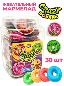Мармелад CRAZY Пончик (Канди Клаб) (MAR160) 10гр*20 бл*30 шт MAR160