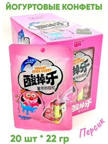Конфеты йогуртовые Dufuji Персик (41182) 22 гр*1 кор х 12 бл х 20 шт 41182