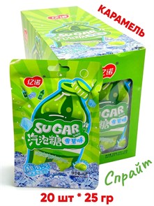 Карамель с шипучкой Yinuo Sugar Sprite  со вкусом Спрайта (1294) 25 гр*1 кор х 12 бл х 20 шт 1294