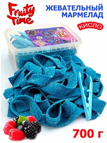Мармелад жевательный Fruity Time кислый со вкусом Лесных ягод Ремешки 700 гр*1 кор х 6 бл*1 шт 231 700