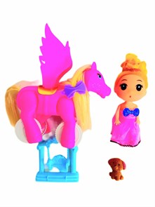 Набор Кукла с пегасом (щенок, сумочка) в пакете 667-30 667-30