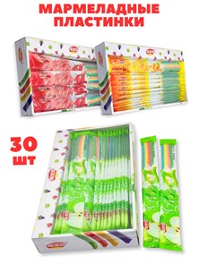 Мармеладные пластинки в сахаре Fu Pai Yuan Ассорти (7133) 12,5 гр*1 кор х 24 бл х 30 шт 7041