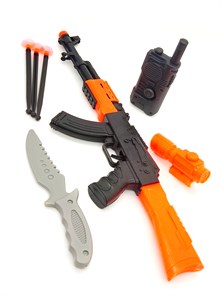 Набор Солдата (автомат с оптическим прицелом, рация, нож, мягкие пули) в пакете 200472488 200472488