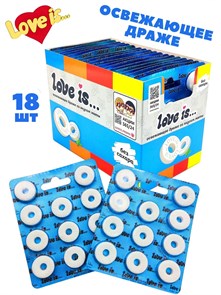 Конфеты освежающие Love is ЛОВИС вкус Мяты в форме кольца в блистере (70958) 16,5 гр*20 бл*18 шт 70958