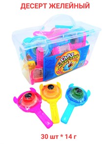 Десерт желейный Глаз монстра со взрывной карамелью (Канди Клаб) (JEL121) 14 гр*12 бл*30 шт JEL121