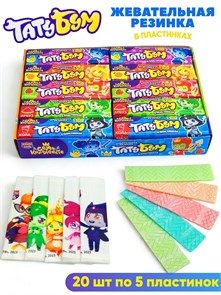 Жевательная резинка ТАТУ-БУМ Семь королевств в пластинках с тату (GUM108) 12,5 гр*30 бл*20 шт GUM108