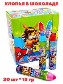 Воздушные пшеничные хлопья в шоколаде Карандаш Tai Le Hu (0880) 15 гр*1 кор х 8 бл х 20 шт 0880