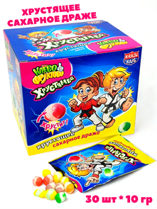 Драже Хрустямба. Клево-фруктово хрустящее сахарное (Канди Клаб) (DRG090) 10 гр*12 бл*30 шт DRG090