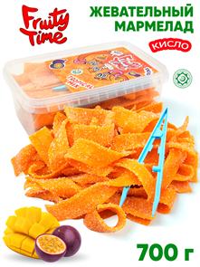 Мармелад жев. Fruity Time в обсыпке со вкусом Тропический микс Ремешки 700 гр*1 кор х 6 бл*1 шт 229 700