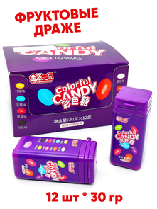 Драже фруктовые в тубе Jintian Happy (4429) 30 гр*1 кор х 12 бл х 12 шт 4429