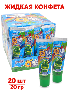 Жидкая конфета в тюбике Q Candy ассорти вкусов (4110) 20 гр*1 кор х 12 бл х 20 шт 4110