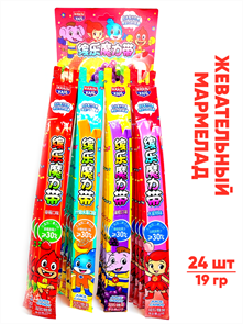 Жевательный мармелад Лента XXL ассорти (Канди Клаб) (MAR177) 19 гр*12 пакетов*24 шт MAR177