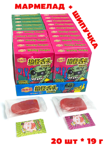 Мармеладные конфеты с шипучкой Wacky Tongue Язык зомби (80802) 19 гр*1 кор 12 бл х 20 шт 80802