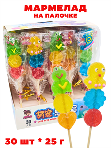 Мармелад на палочке Cute Pets (0196) 25 гр*1 кор х 12 бл х 30 шт 0196
