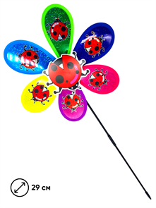 Ветерок Божьи коровки на лепестках 29 х 67 см в пакете 00-5880 00-5880