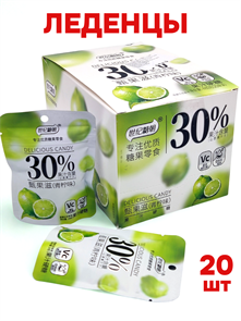 Леденцы со вкусом Лайма с витамином С 30% сока (3483) 24 гр*1 кор х 12 бл х 20 шт 3483