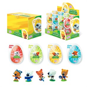 Пластиковое яйцо МИМИМИШКИ с игрушкой и десертом (Danli) 20 гр*6 бл*16 шт  3832