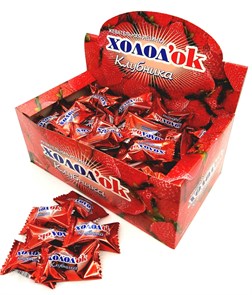 Жевательная резинка (Холодок) с ароматом КЛУБНИКА с наполнителем 3,5 гр*20 бл*100 шт CG-168/шк469821240