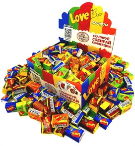 Жевательная резинка LOVE IS ЛОВИС  АССОРТИ (47149) 4,2 гр*20 бл*100 шт 47149/шк389301037