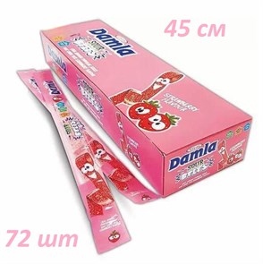 Мармелад DAMLA Кислые ремешки (Клубника) Tayash (8542)  15 гр*6 бл*72 шт 8542/шк427047078