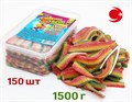 Мармелад CRAZY GUMMY CRAZY BELT ремешки в кислой обсыпке тутти-фрутти (MAR119) 1500 гр*8 банок*1 шт MAR119 - фото 13223