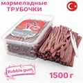 Мармеладная радуга 1500гр трубочки в кислой обсыпке со вкусом Бабл-гам(±150 шт)(CM-316)1кор*8бл*1 шт CM-316 - фото 14159