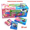 Конфета жевательная 2 вкуса в пачке Клубника - виноград (0711) 14 гр*1 кор х 30 бл х 20 шт 0711