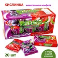 Конфета жевательная 2 вкуса в пачке Клубника - виноград (0711) 14 гр*1 кор х 30 бл х 20 шт 0711