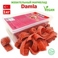 Мармелад DAMLA Кислые ремешки (Клубника) Tayash (8486/8841) 1кг*1кор х 12 контейнеров*1 шт 8486/8841 - фото 17668