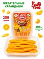 Мармелад жевательный Fruity Time в обсыпке со вкусом Цитрус Карандаши 250 гр*1 кор х 15 бл*1 шт 183 250 / 4384 - фото 19080